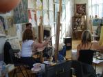 A workshop in Abbotsbury Studio - click here to see an enlargement